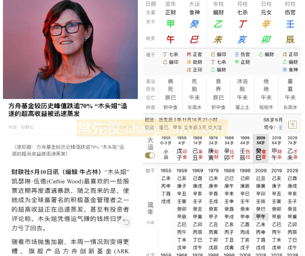 木头姐命盘