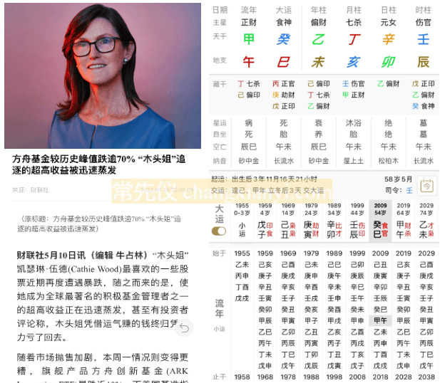 木头姐命盘