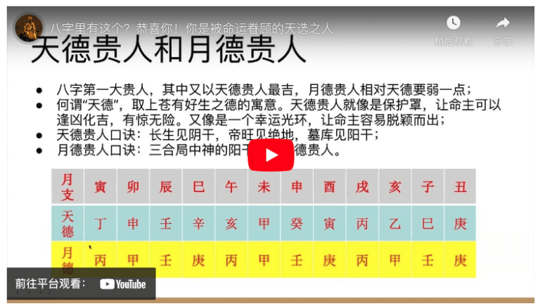 天德月德贵人教学视频