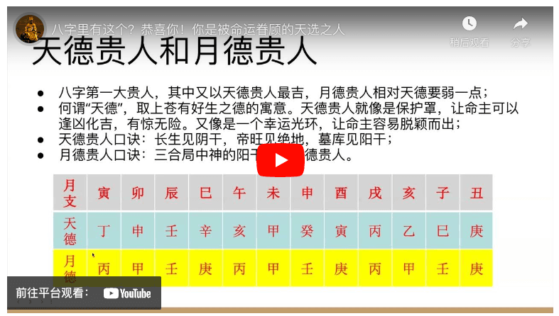 天德月德贵人教学视频