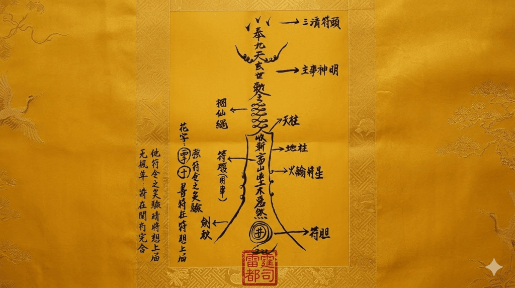 符箓结构示意图 符箓结构示意图