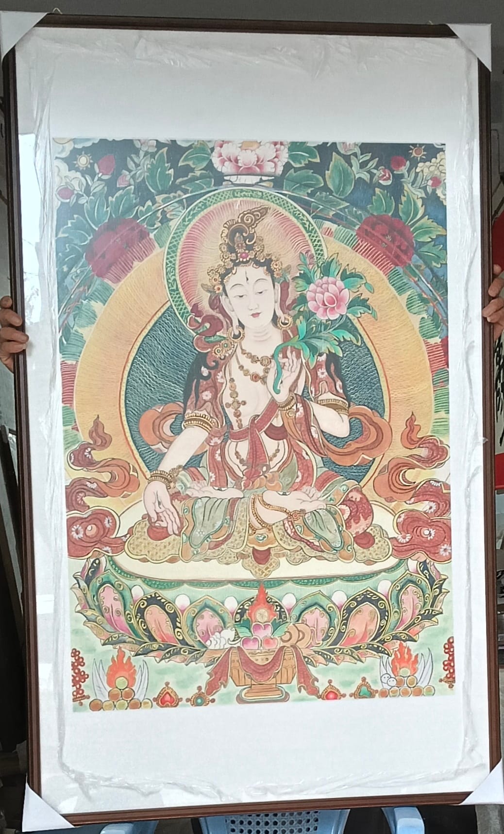 素涵手绘白度母,已被藏家收藏