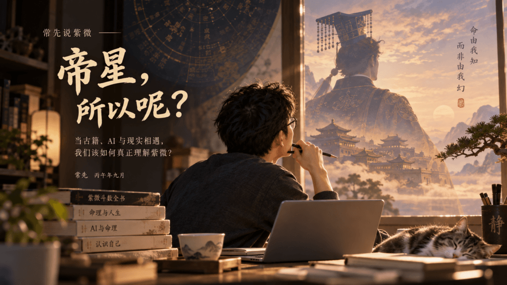 常先说紫微：帝星，所以呢？——书桌前的男子与想象中的帝王形象